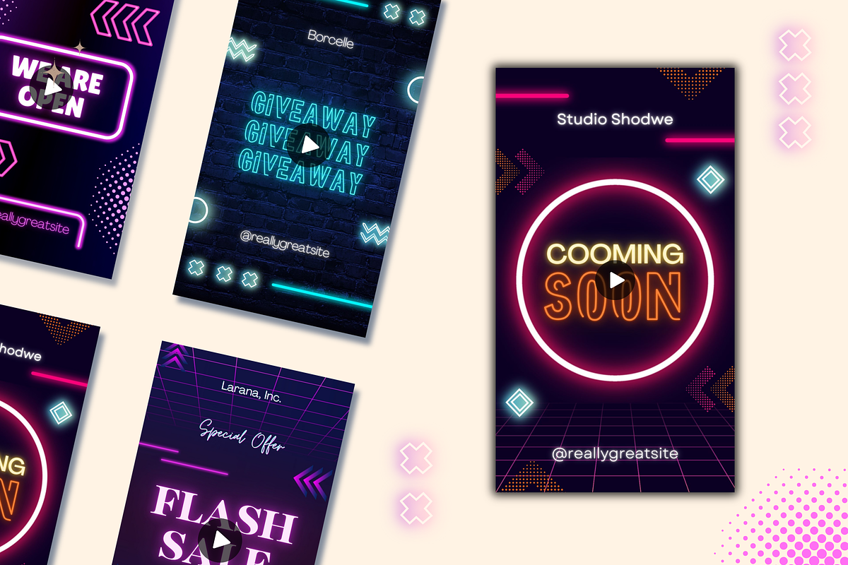 Neon Animation Instagram Story, a Templates & Theme by TemplateCastleStore (Photo 9 of 9)