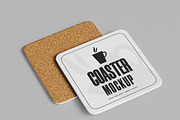 Square Coaster Mockup, a Household Mockup by Brand Earth (Thumbnail 4 of 4)