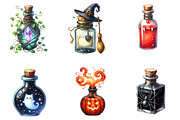 Halloween Potion Bottle Clipart Set, an Illustration by DreamArtGraphic (Thumbnail 4 of 5)