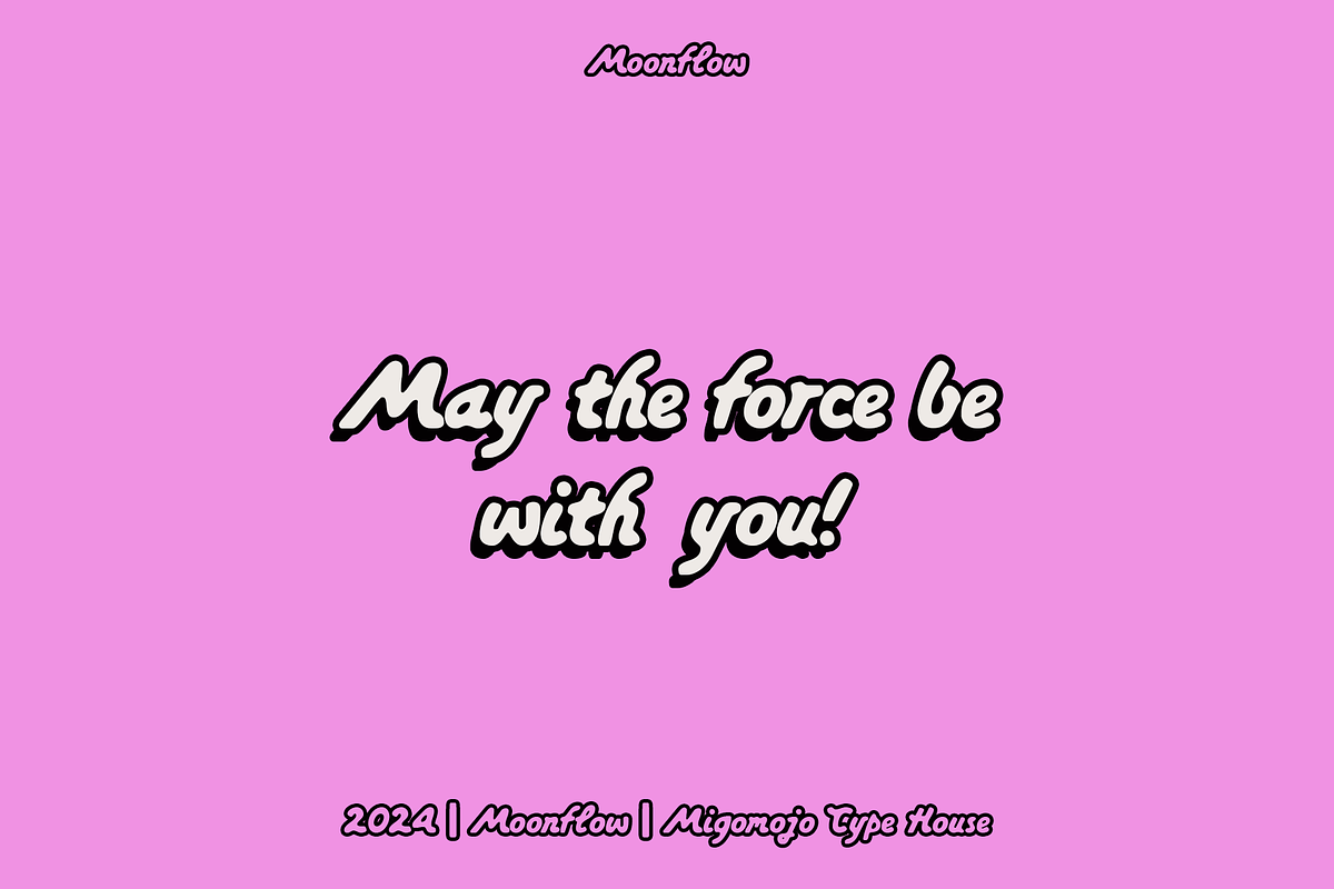 Moonflow Typeface, a Script Font by Migomojo Type House (Photo 8 of 8)