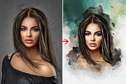 Mixed Watercolor Art Photo Effect, an Action Add-On by Photoshop Action (Thumbnail 6 of 23)