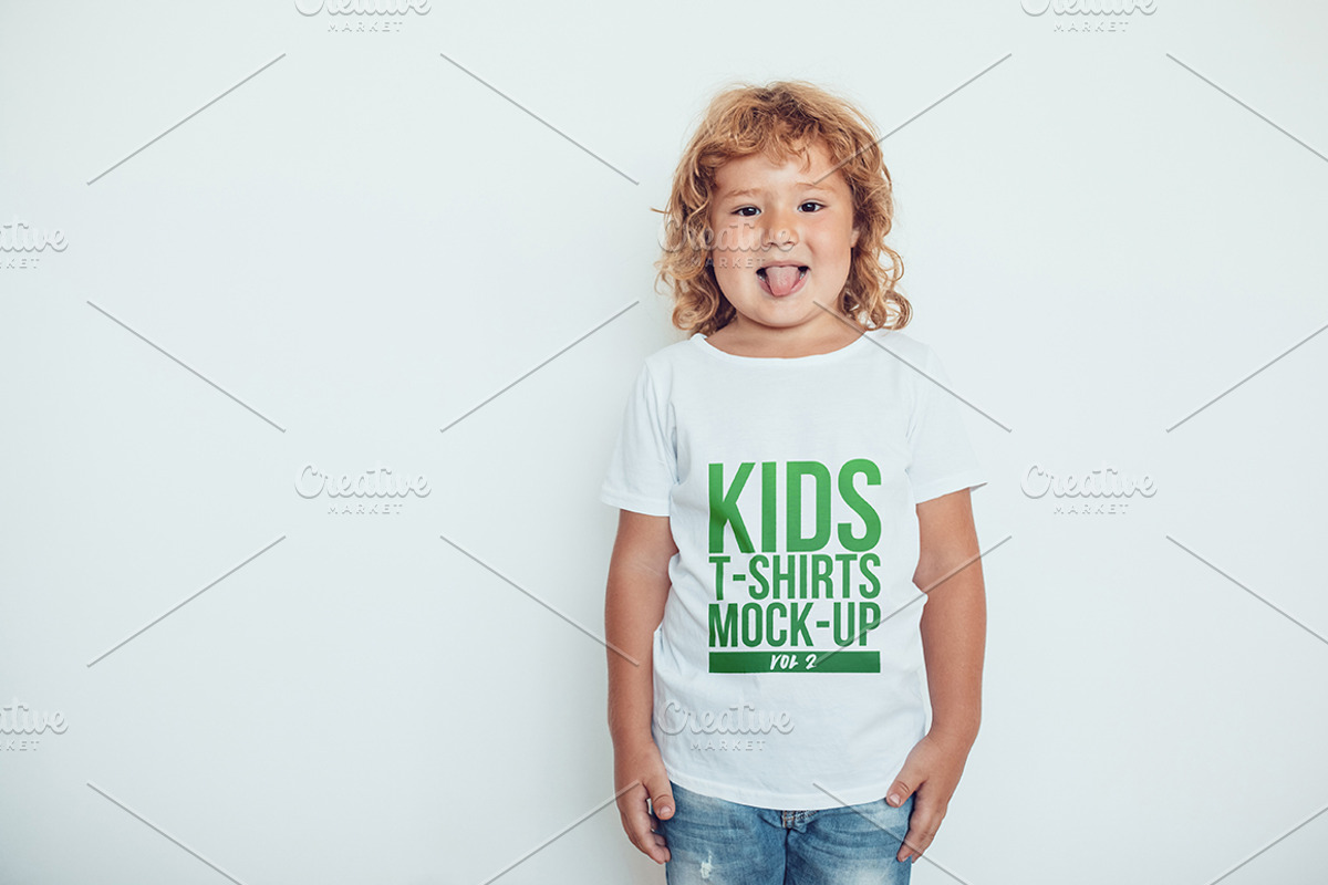 Kids T-Shirt Mock-Up Vol 2, a Shirt Mockup by Freeman Studio (Photo 6 of 11)