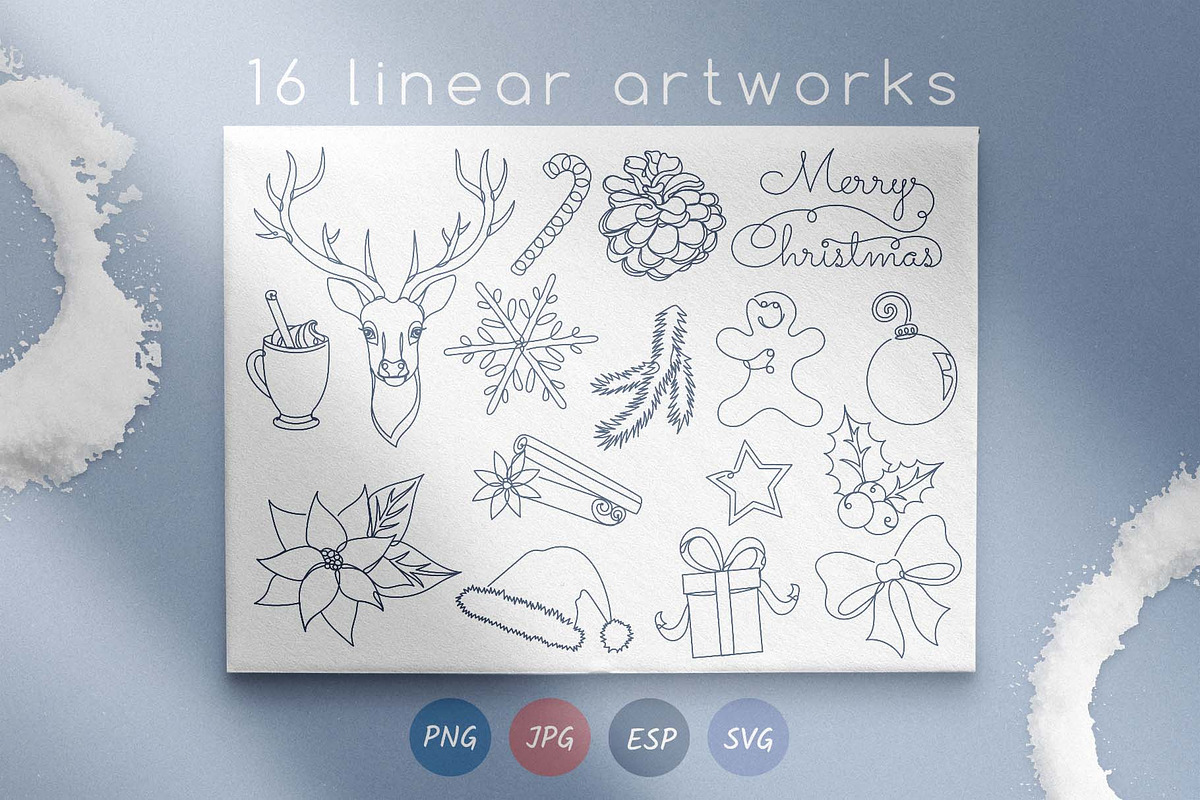 Modern Christmas Clipart Collection, an Illustration by Illustana (Photo 2 of 17)