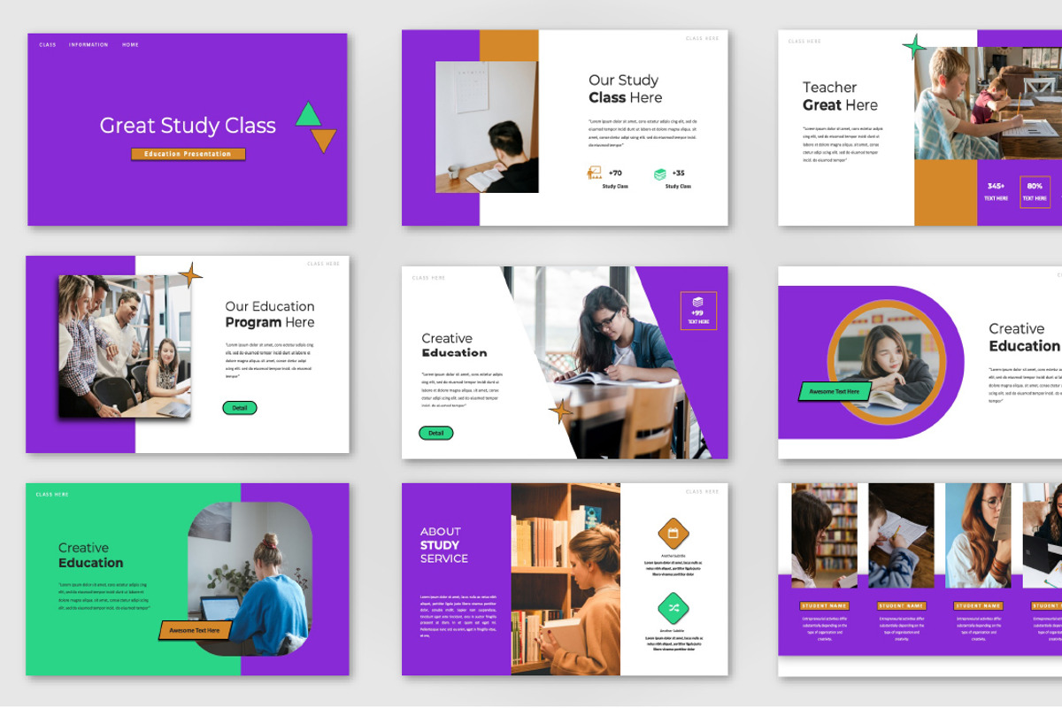 Great Study Class Google Slide, a Presentation Template by Overcloud (Photo 2 of 4)
