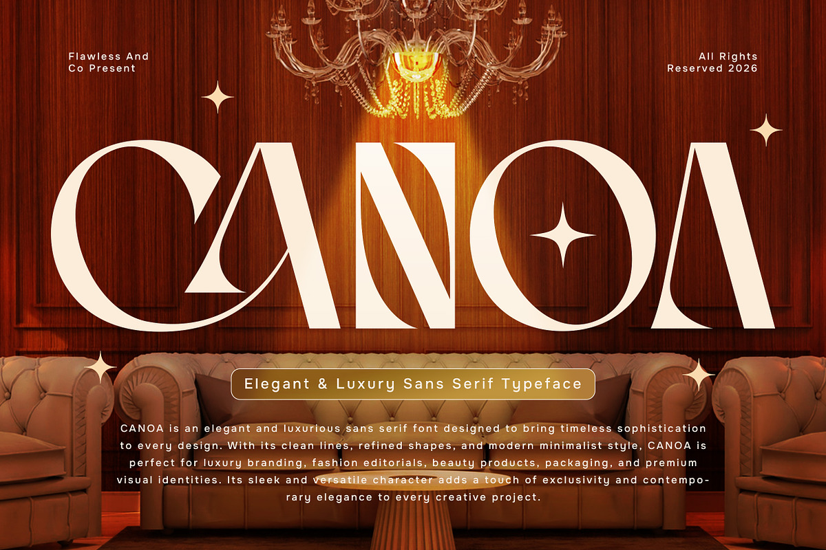 Canoa - Elegant Luxury Sans Font, a Sans Serif Font by Flawless And Co (Photo 1 of 10)