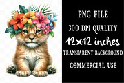 Floral Animals Clipart, an Illustration by Designking (Thumbnail 4 of 5)