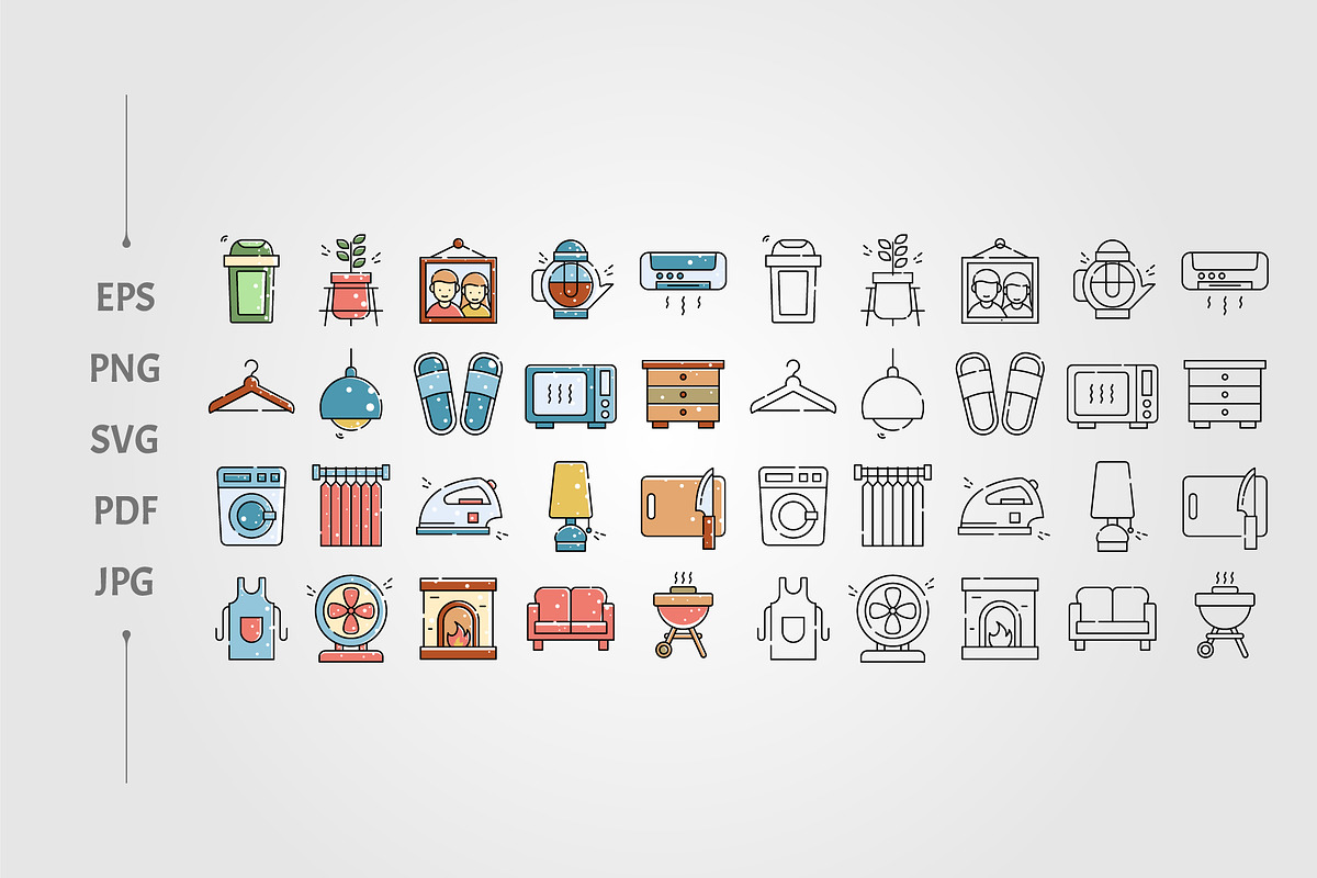 set of Homeware icon design, an Icon by lawoel
