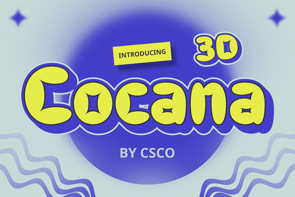 Cocana 3D, a Sans Serif Font by Craft Supply Co. (Photo 1 of 8)