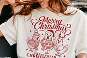 Funny Christmas Chicken PNG, a Seasonal Illustration by DreamCafeArt (Thumbnail 3 of 7)