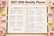 2027-2028 Monthly Planner, a Marketing Template by Book2bees (Thumbnail 2 of 3)