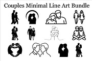 Couples Minimal Line Art Bundle, a Graphic by BIPLOB EXPERT (Thumbnail 1 of 3)
