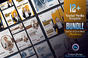 Corporate Social Media Post Bundle, a Social Media Template by Creative_View