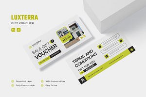 Luxterra Estate - Gift Voucher, a Print Template by Esensifiksi.studio