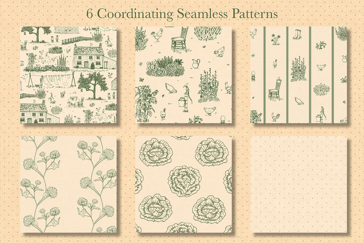 English Cottage Garden Patterns, a Pattern Graphic by Everilda (Photo 4 of 9)