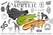 Acrylic Brush Strokes, an Object Graphic by Evgeniia (Thumbnail 1 of 10)