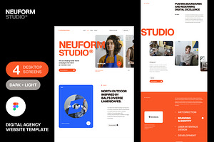 Figma UI template for Digital Agency
