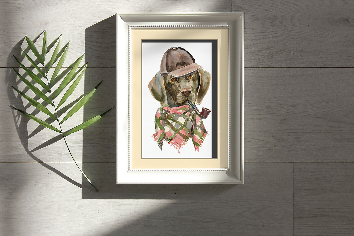 Sherlock dogs Watercolor set, an Animal Illustration by Malena (Photo 5 of 6)