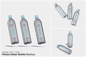 Plastic Water Bottle Mockup, a Packaging Mockup by Unerispace