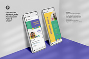Modern Geometric Newsroom Instagram, a Social Media Template by peterdraw (Thumbnail 2 of 8)