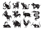 Chinese Animals Signs, an Animal Illustration by lenlis (Thumbnail 2 of 4)