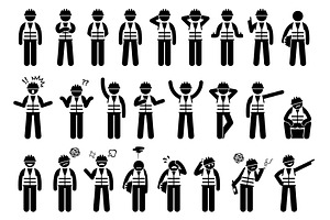 Industrial Construction Worker Emo, an Icon by Leremy Stick Figures