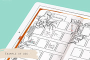 Tropical themed monthly calendar, a Stationery Template by Kate Snitser (Thumbnail 3 of 4)