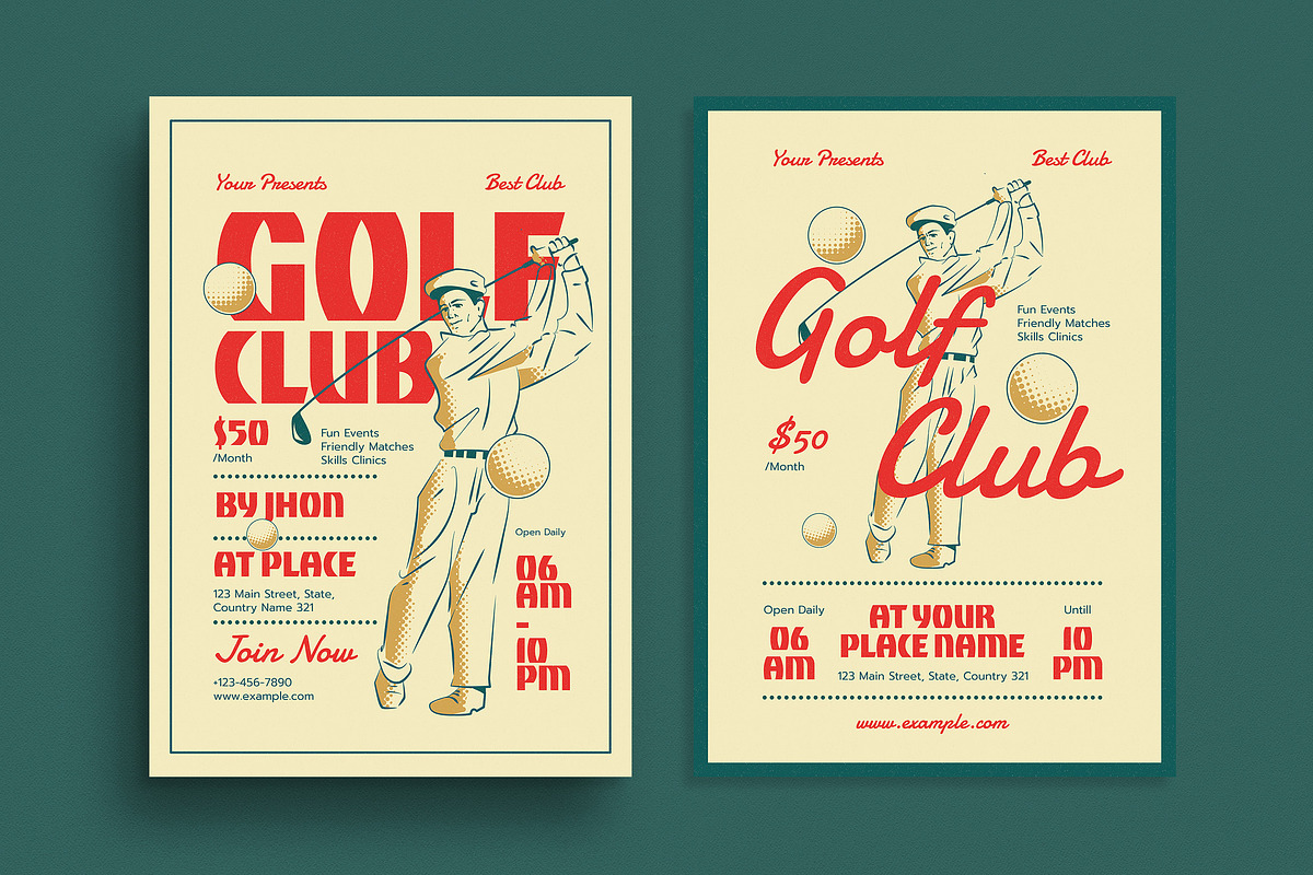 Retro Golf Club Flyer, a Flyer Template by Guuver (Photo 1 of 3)