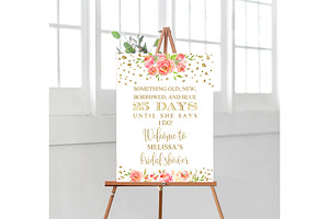 Bridal Shower Wedding Welcme Sign