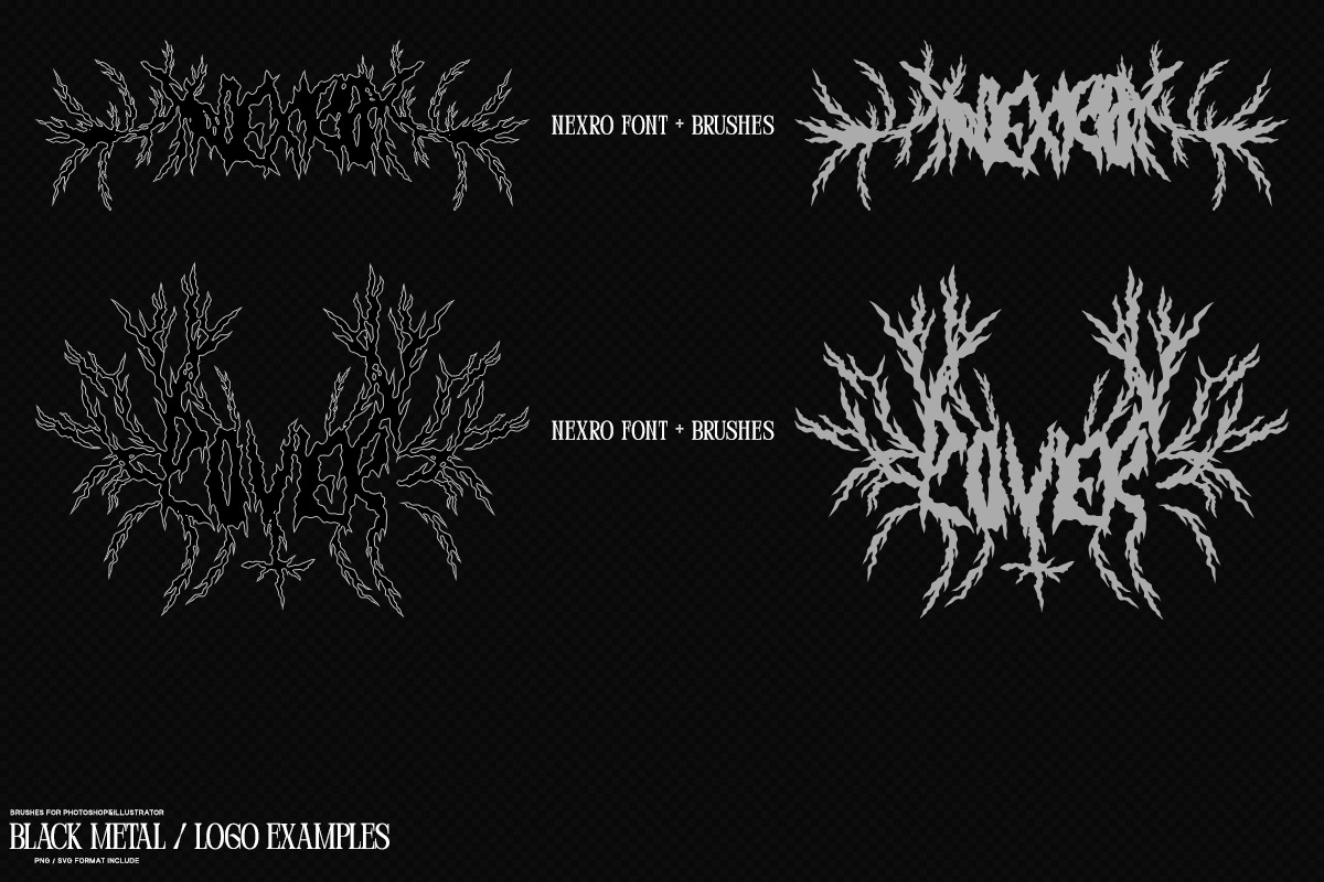 Black Metal Brushes- PNG/SVG&Brushes, a Brush Add-On by saintricchi (Photo 7 of 8)