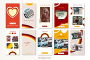 Retro 70s Instastories Template, a Social Media Template by Bella+Sophia Creative (Thumbnail 3 of 6)