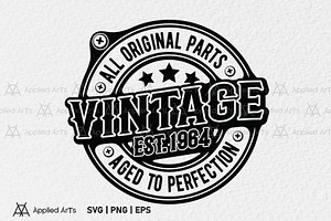 VINTAGE 1964 SVG, Funny Birthday SVG