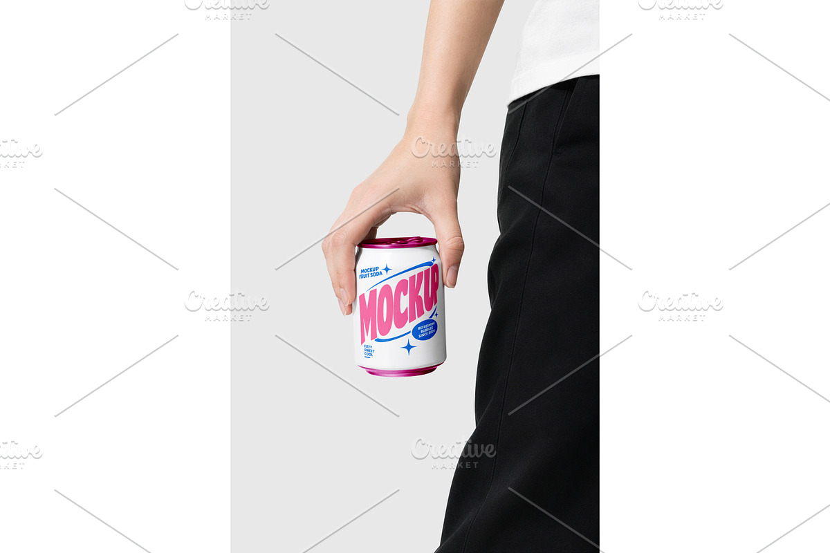 Realistic Beverage Can Mockup, an Advertising Mockup by Mockthethics. (Photo 4 of 5)