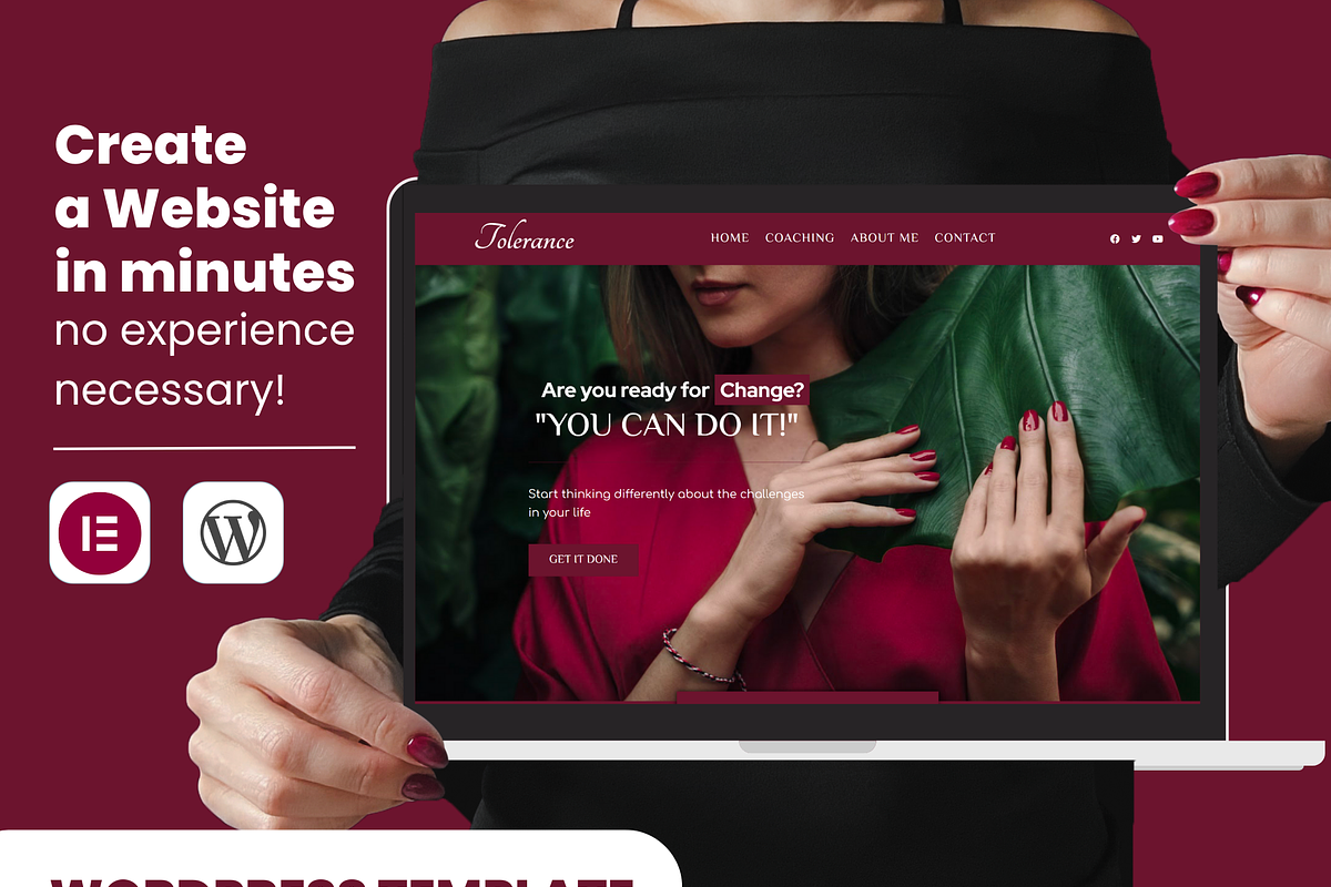 Feminine Wordpress Template Purple, a WordPress Template by myvisuell.de Webdesign (Photo 1 of 9)