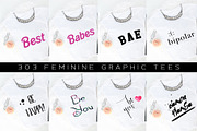 Big Bundle-Feminine Graphic Tees, a Background Graphic by iloladesign (Thumbnail 10 of 36)