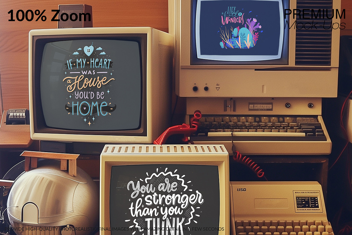 Vintage Computer Mockup, a Mac Mockup by mock-ups