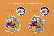 Retro Stickers. Wanderlust pack., an Object Graphic by Red Monkey (Thumbnail 4 of 14)