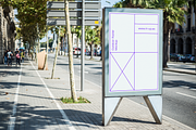 Barcelona City Street Poster Mockup, an Advertising Mockup by M-up (Thumbnail 2 of 2)