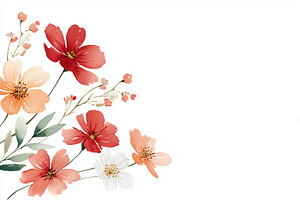 Elegant watercolor flowers in shades, a Nature Photo by MistyDay