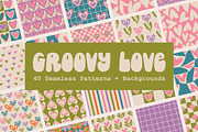 Groovy Love Seamless Patterns, a Pattern Graphic by AnnArt (Thumbnail 8 of 8)