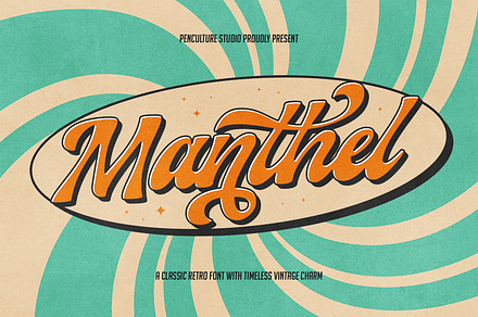 Manthel Retro Script Font