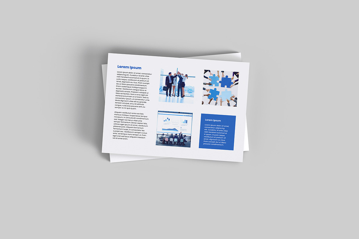 Landscape Flyer Mockup - 16 views, a Books & Magazine Mockup by Illusiongraphic (Photo 8 of 21)