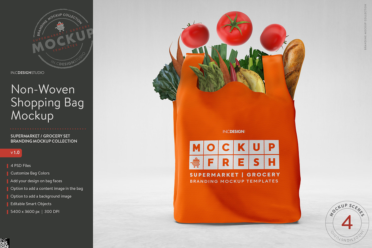 Non Woven Shopping Bag Mockup, a Product Mockup by INCDesign (Photo 1 of 10)