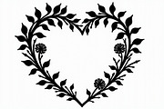 Floral Heart Wreath Bundle, an Illustration by BIPLOB EXPERT (Thumbnail 4 of 9)