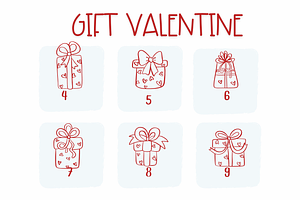 Gift Valentine Symbols Fonts