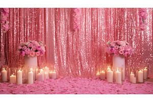 shine pink sequins ai generated, a Background Photo by pikepicture