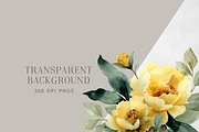 Watercolor Yellow Peony Bouquet, a Decorative Illustration by ThaismotaCreativeCo (Thumbnail 11 of 11)