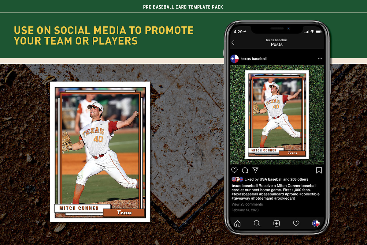1990's Pro Baseball Card Templates, a Card Template by Chris Weibring (Photo 9 of 11)