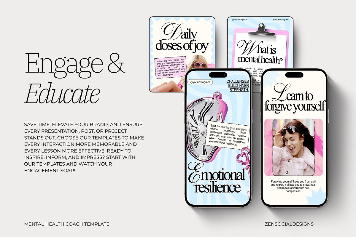 Mental Health Coach Instagram Template preview 8