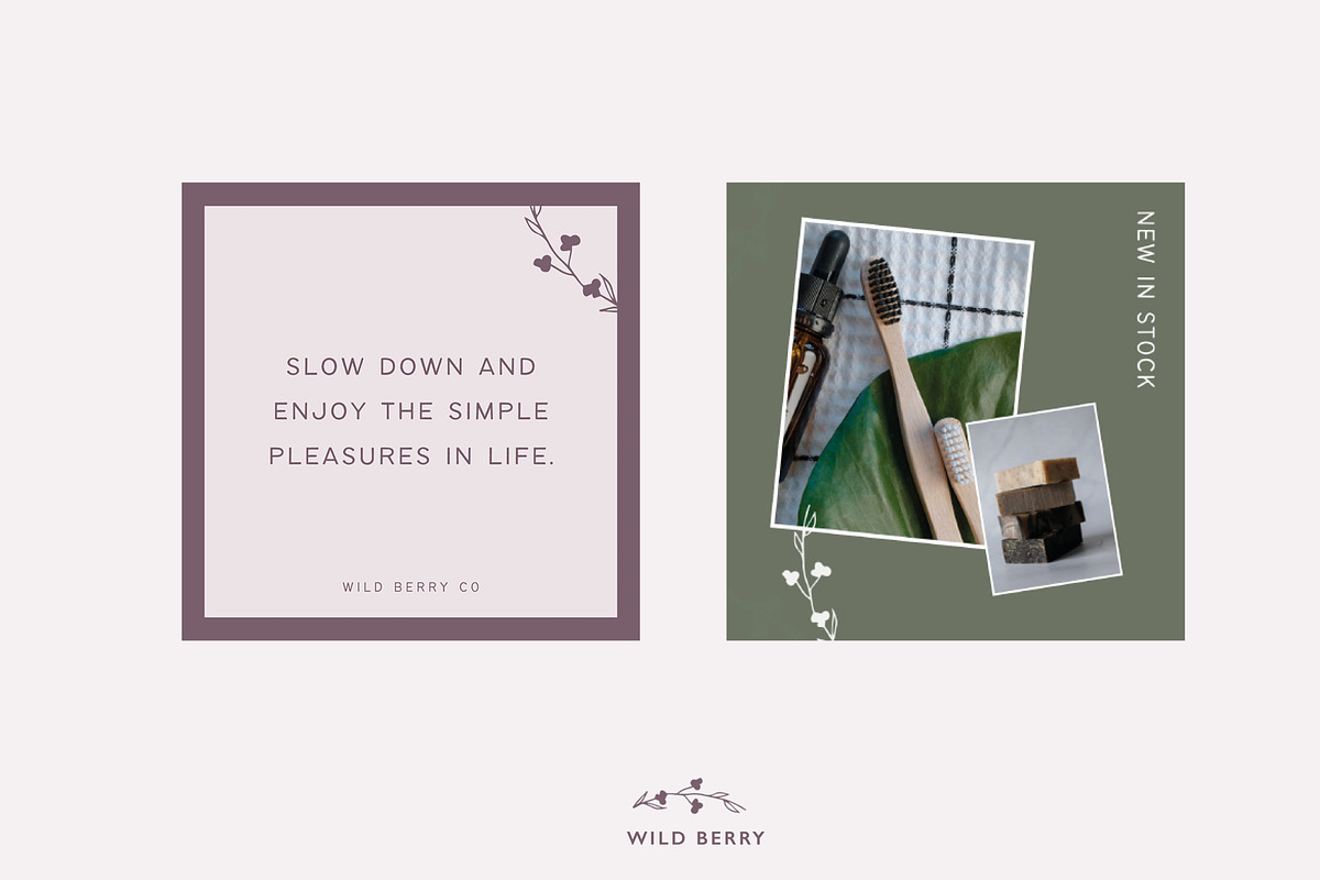 Organic Social Media Templates, a Social Media Template by CreativeWilderness (Photo 6 of 8)