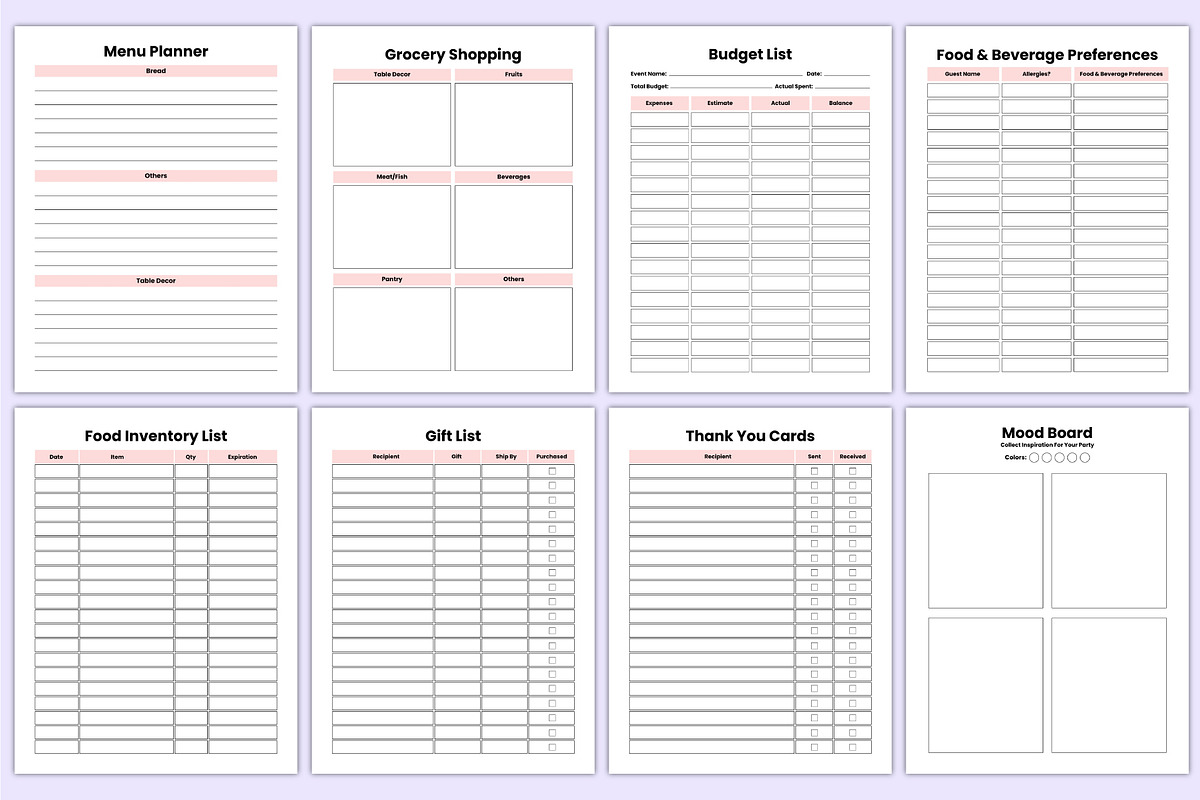 2025 Event & Party Planner Canva Kdp, a Stationery Template by Mustafiz (Photo 6 of 7)